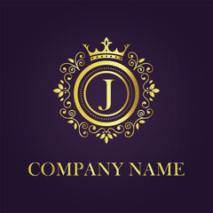 Letter  luxury gold logo concept