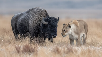 buffalo in the field