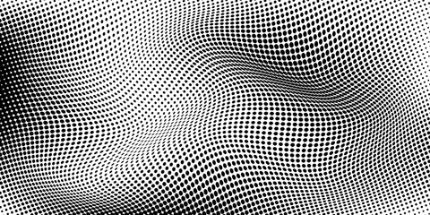 Set of halftone dots gradient pattern texture isolated on white background. Straight dotted spots using halftone circle dot raster texture. Vector blot half tone collection.