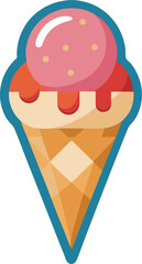 vector illustration of an ice cream
