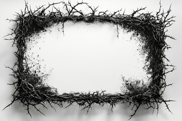 Ornate frame featuring thorns and delicate linework