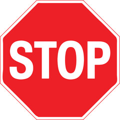 Red stop sign icon vector illustration