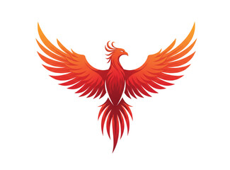 Red Phoenix Logo Set – Fiery Flame Bird Vectors, Legendary Firebirds, Tribal Tattoo Designs, Rebirth Icons, Mythical Flying Creature Art