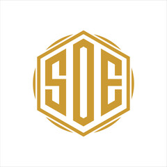 SOE three letter logo design template
