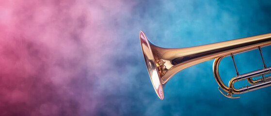 music education with instrument learning and skill development. Beginner trombone player practicing slide positions, strengthening muscle coordination and accuracy