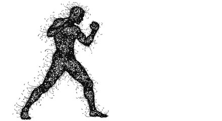 Boxer Abstract Art Fight Sport Health.