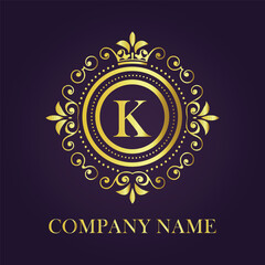 Letter  luxury gold logo concept