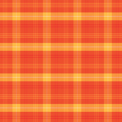 Colorful plaid repeat pattern.Checkered tartan seamless pattern in orange and yellow.Geometric graphic vector illustration background design for fabric and prints.