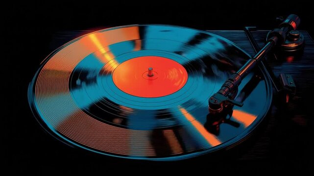 A turntable with a record on top of it