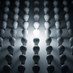 black and white light bulbs