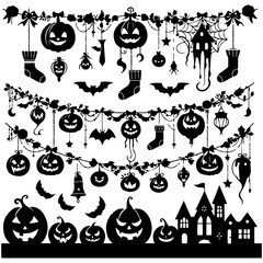 Fototapeta premium halloween Garland vector 