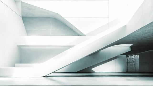Camera Flying Through Modern Minimalist Interior