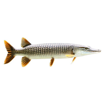 Alligator Gar AI Generated Image  png background.