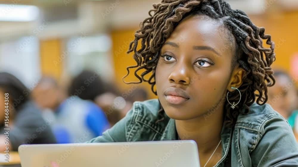Poster A person sitting in front of a laptop, likely doing some work or browsing online