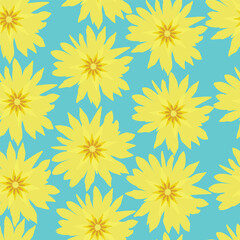 seamless pattern with yellow flowers