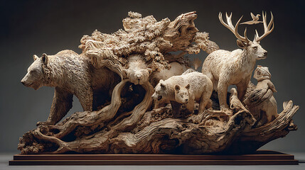 horn sheep on a rock