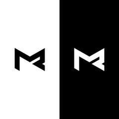 vector logo letter M and R combination abstract