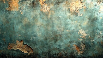 Peeling paint reveals layers of color and texture on a weathered wall in an urban setting