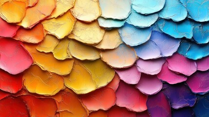 Colorful layered textures create an eye catching abstract masterpiece full of vibrancy