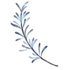 Naklejka premium watercolor blue floral