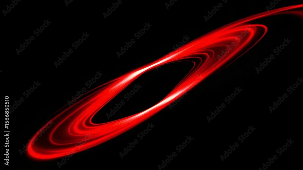 Poster dynamic red light trails creating a futuristic visual effect in motion