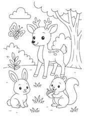 Printable Animal Coloring Book for Children – Jungle, Safari, Ocean & Woodland Animals