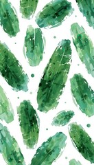 Abstract Green Leaf Pattern Design for Modern Backgrounds