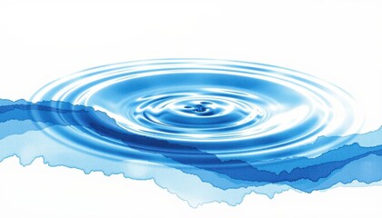 Calm Water Ripples Creating a Serene Atmosphere in Blue Tones