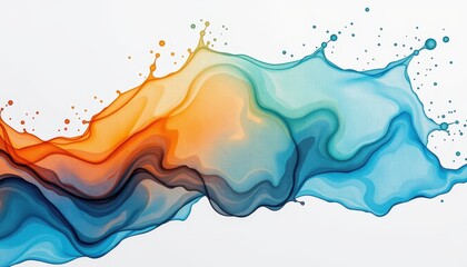 Colorful Abstract Splash Design with Artistic Fluid Movement