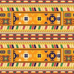 an ethnic pattern with colorful designs