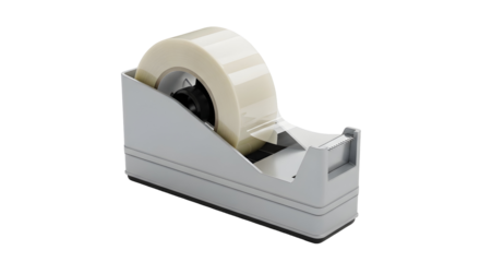 Gray tape dispenser with roll