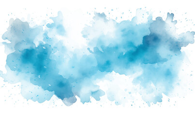 Abstract blue watercolor vector background. Vibrant watercolor splash with a smooth, flowing texture on a white background. Perfect for creative projects and backgrounds.