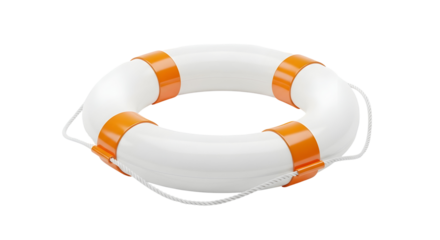 Life buoy isolated on black background