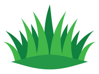 vector green grass natural organic shape on white background.eps