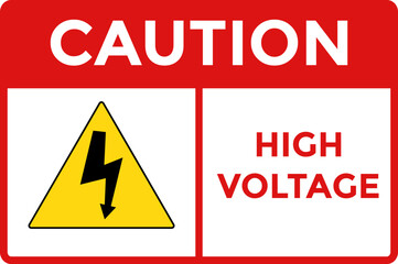 high voltage sign. Warning sign template. Dangerous electrical voltage icons. danger of electricity symbols. electrical hazard sign
