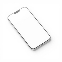 Sleek modern phone with a blank white screen, perfect for displaying your app or website design.