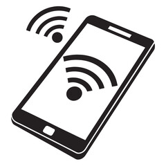 mobile phone with wifi icon