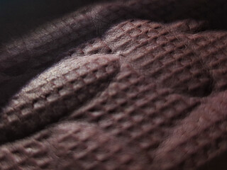 close up of knitted wool