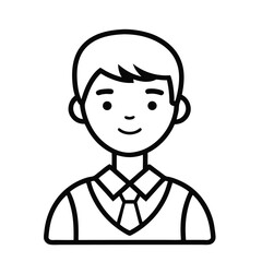 Student avatar outline vector icon - Education & Learning