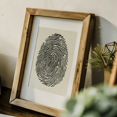 fingerprint on a white background