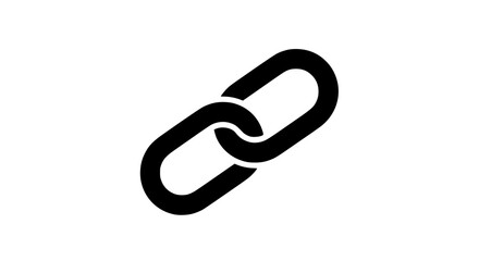 Connected link chain silhouette symbolizing unity and strength in a strong design