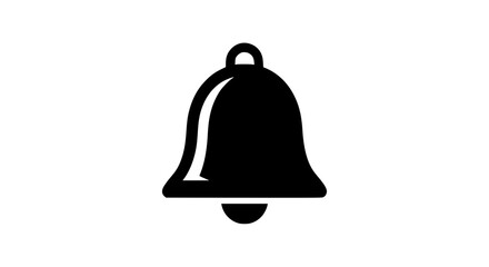 Classic Bell Silhouette Design Featuring a Simple Ringing Notification Symbol
