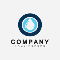 Water Logo Letter O Icon Design, Letter O Water Logo Design Template, Emblem, Design Concept, Creative Symbol