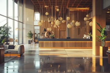The Sophisticated Interior of a Modern Hotel, Offering Premium Comfort and Style