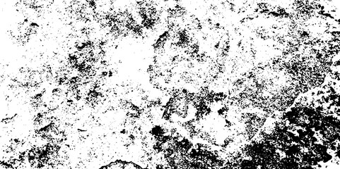 Fototapeta premium Distress urban overlay spotted concrete grain surface grainy noise rust wall grunge black splatter and white background. damaged chalk crack rough ink wall texture. 