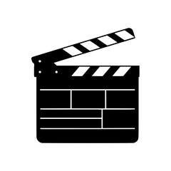 Classic Black Clapperboard for Filming and Video Production