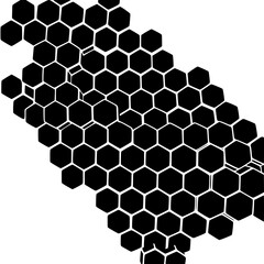 Abstract Geometric Hexagonal Pattern Creates Futuristic Digital Art