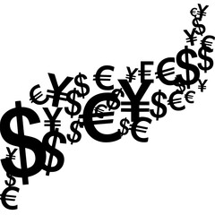 Global Currency Exchange Rates and Financial Market Trends Illustration
