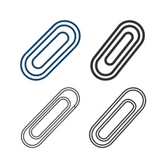 Obraz premium Paper Clip Icons in Various Styles on a White Background