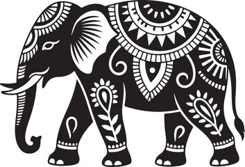Walking Elephant with Raised Trunk Silhouette

Mother and Baby Elephant Vector Scene

Decorated Indian Elephant Silhouette Design

Elephant in Savannah Vector Art

Elephant Herd Silhouette at Sunset